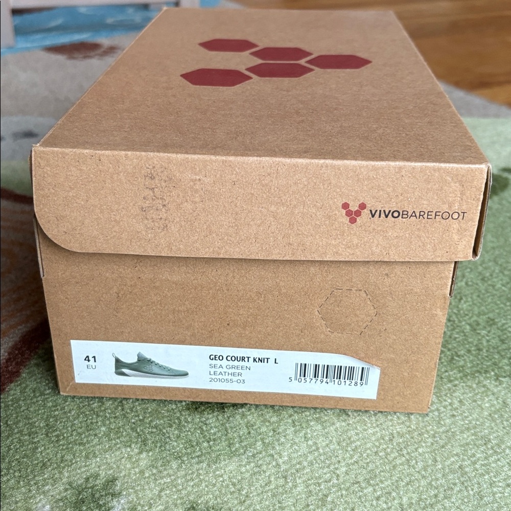 Vivobarefoot Geo Court Knit Barefoot Leather Shoes Sea Green size 10 (EU 41) - Picture 9 of 9